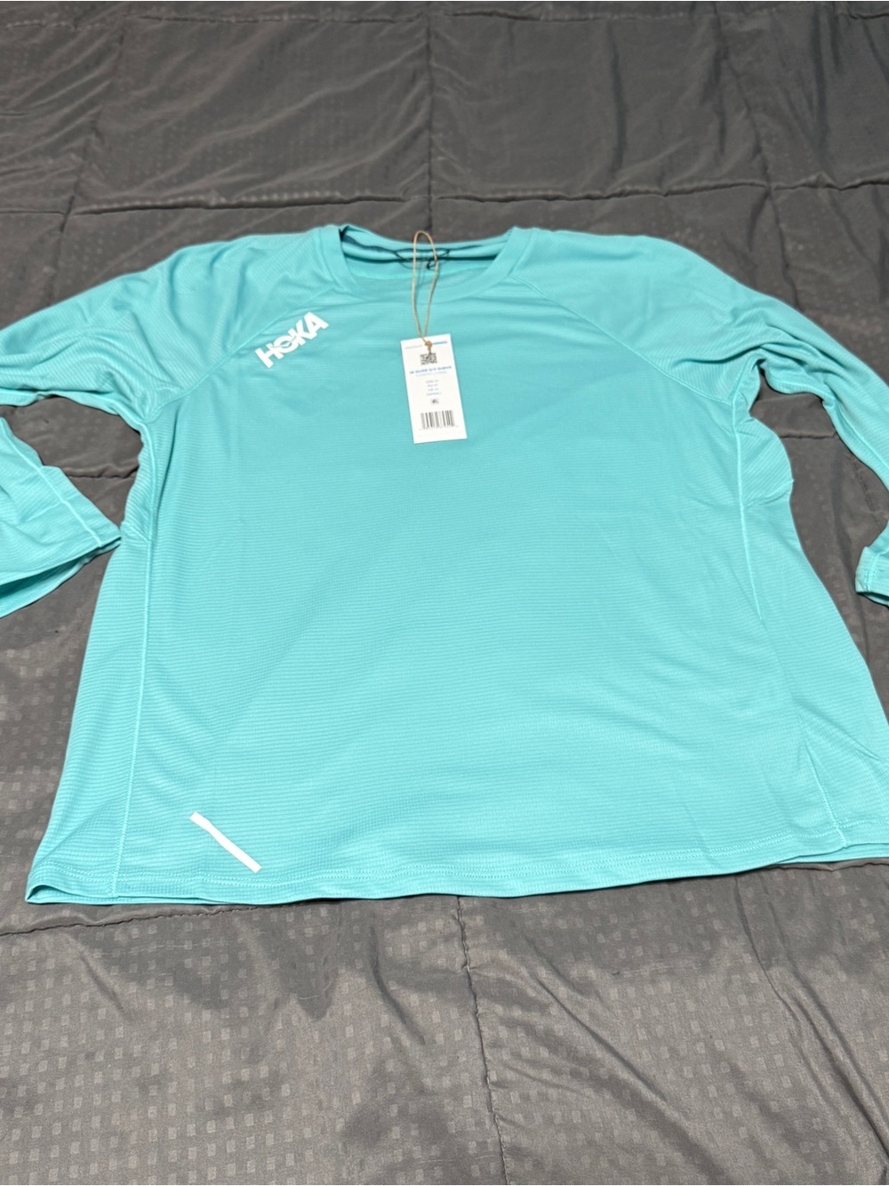 Hoka One One Glide 3/4 Sleeve Running Shirt Women’s Medium Blue 1123731 New NWT